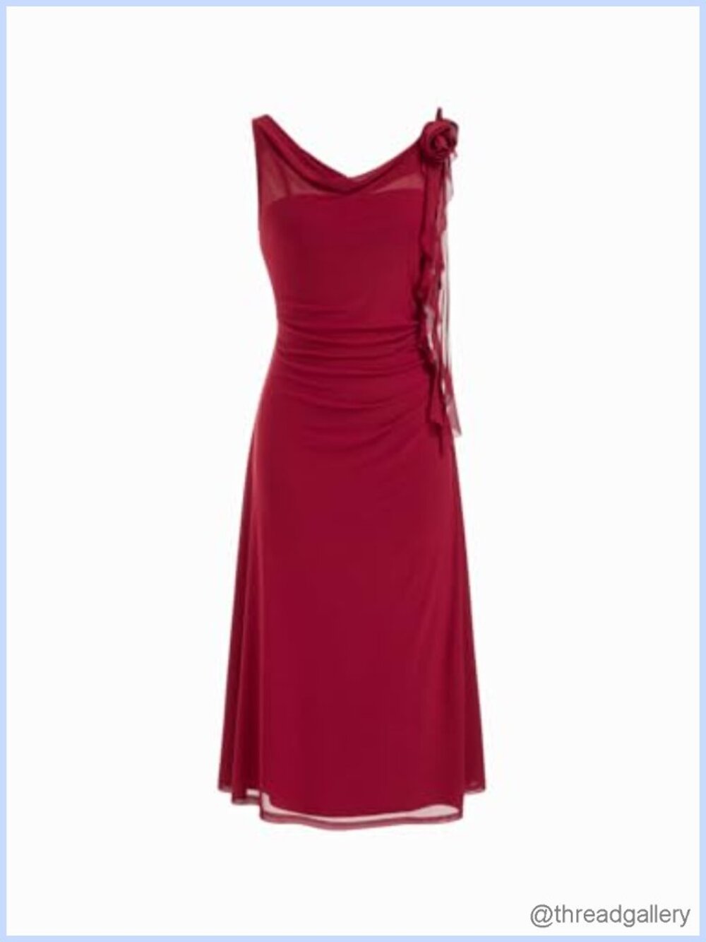 CIDER Women's Formal Floral Mesh Ruffle Cocktail Maxi Dress Wedding Guest